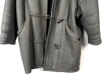 Nazareno Gabrielli Shearling Coat – Vintage Italian Leather Men’s IT 42