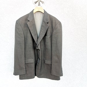 Rare Vintage OSCAR De La RENTA Men&#39;s Brown Wool Sport Coat – Classic Suit Jacket, Size 44S