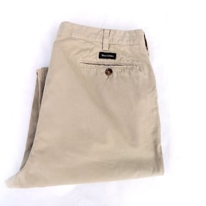 Vintage Beige Chino Trousers: Henry Cotton&#39;s Workwear Pants, Size 52