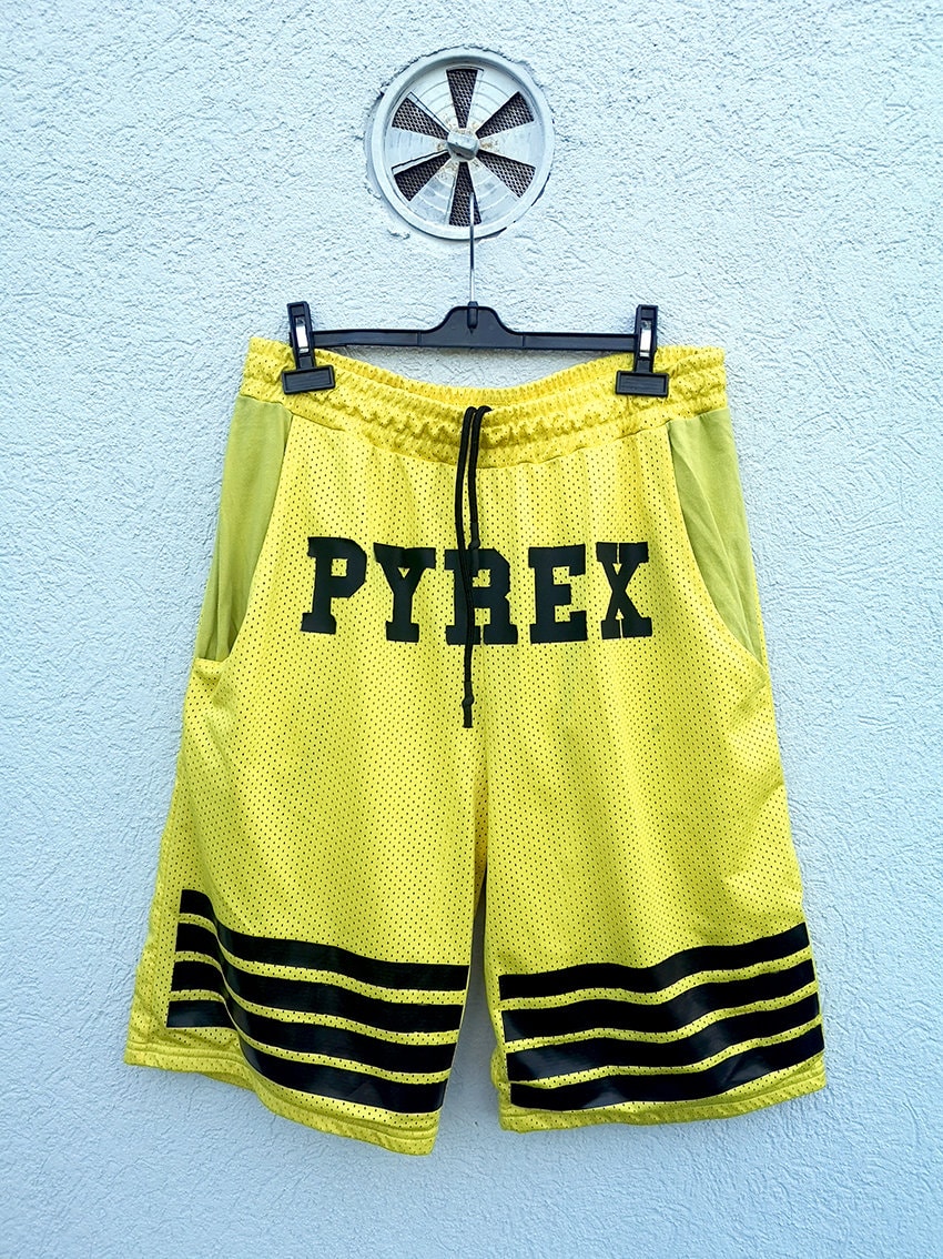 Men's PYREX Mesh Black Yellow Athletic Sportswear - Etsy