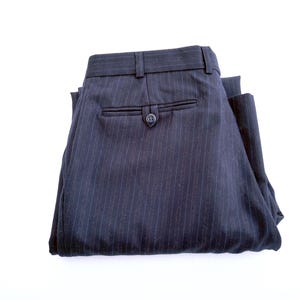 Vintage 70s Ritex Wool Pinstripe Workwear Pants - Switzerland Made