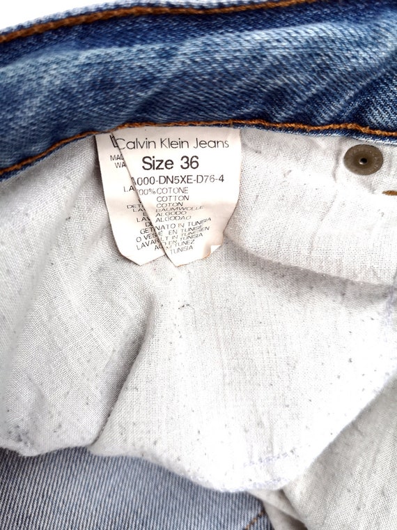 Vntg  90s CALVIN KLEIN Jeans size  36'' - Straigh… - image 9