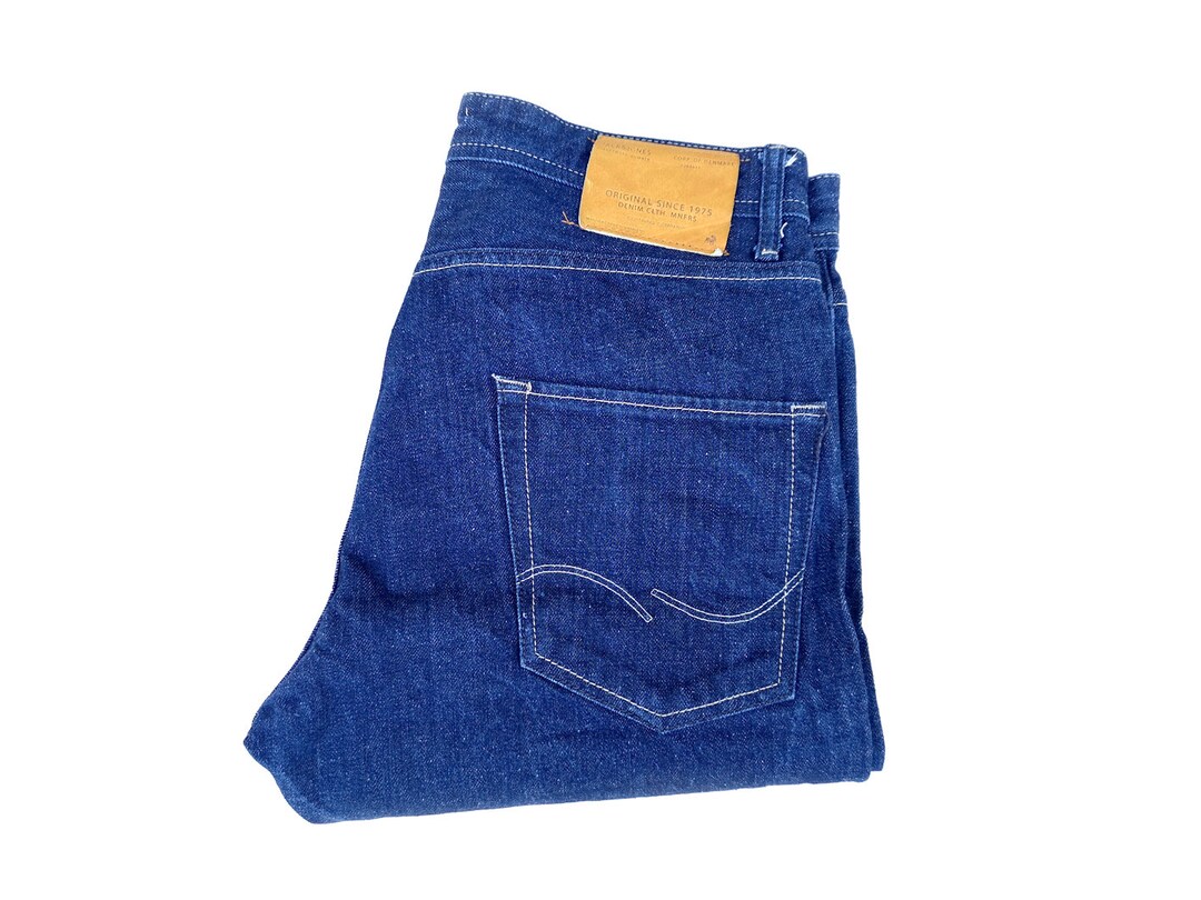 Y2k Jack Jones Erik Anti-fit Jeans Indigo Blue Utility Style Denim