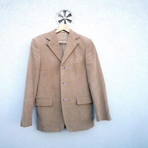 Vintage Beige Corduroy Sport Coat Blazer TG 46 | Men&#39;s Classic Cord Jacket