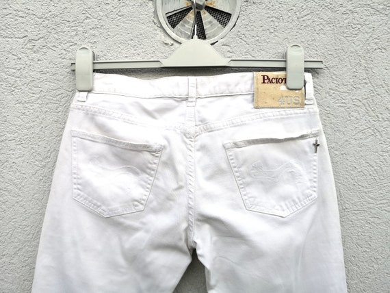 4US Cesare Paciotti Women's Low Rise White Jeans … - image 5