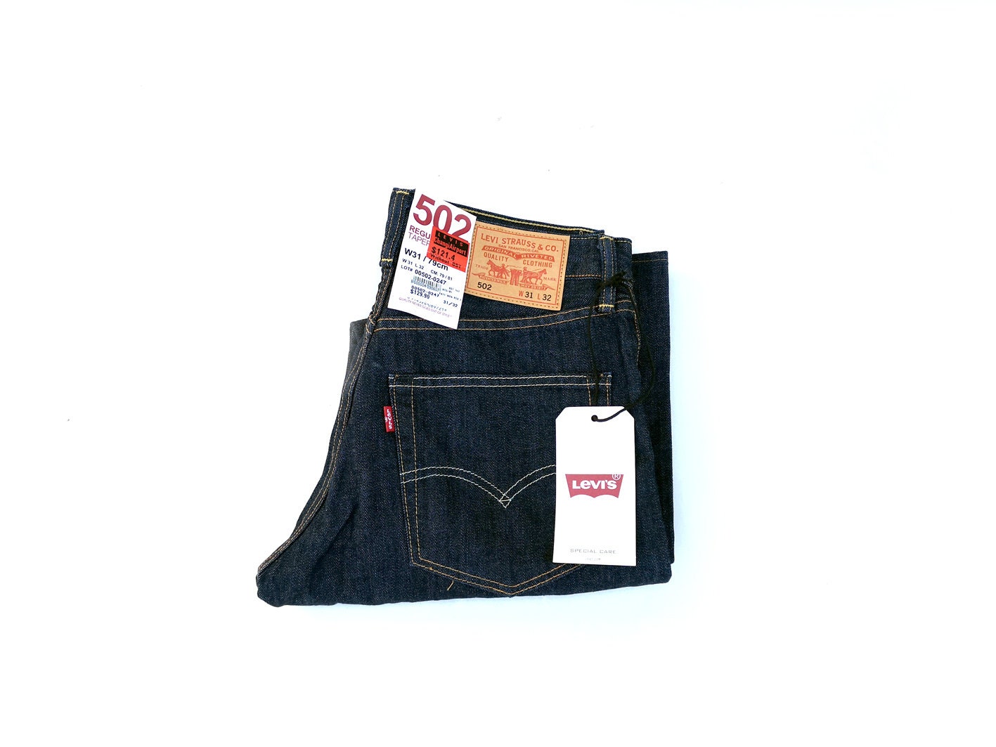 Levis 502 Taper Fit Jeans Button Fly Red Tab Denim Trousers Levis 502 Taper Fit Jeans Button Fly Red Tab Denim Trousers
