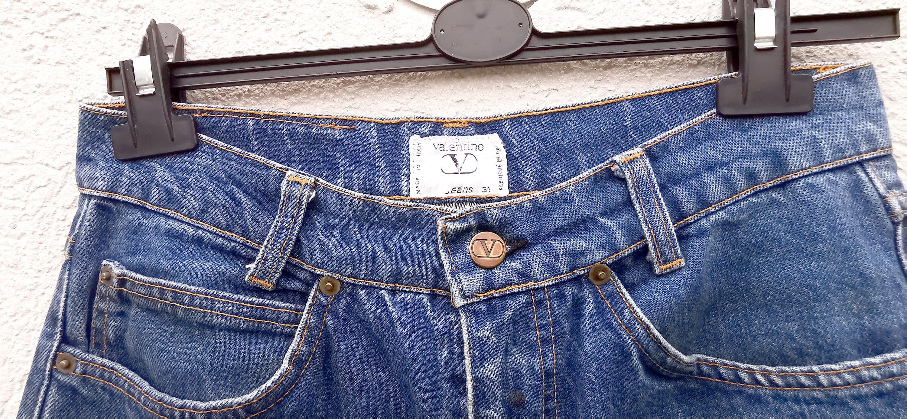 Rare Vintage Valentino Jeans : Carrot-fit , Dark Blue Denim - Etsy