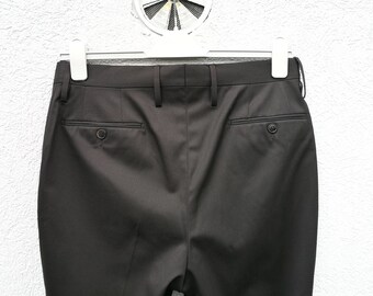 Vintage Gucci Tom Ford Era Brown Wool Pants 50R Italian Designer