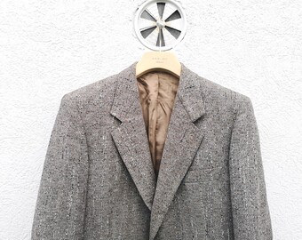 BALLSEY×luigi bottoウールシルクパンツスーツ38濃茶中古美品 Vintage 1970s Luigi Botto Virgin Wool Sport Coat - Made in Italy