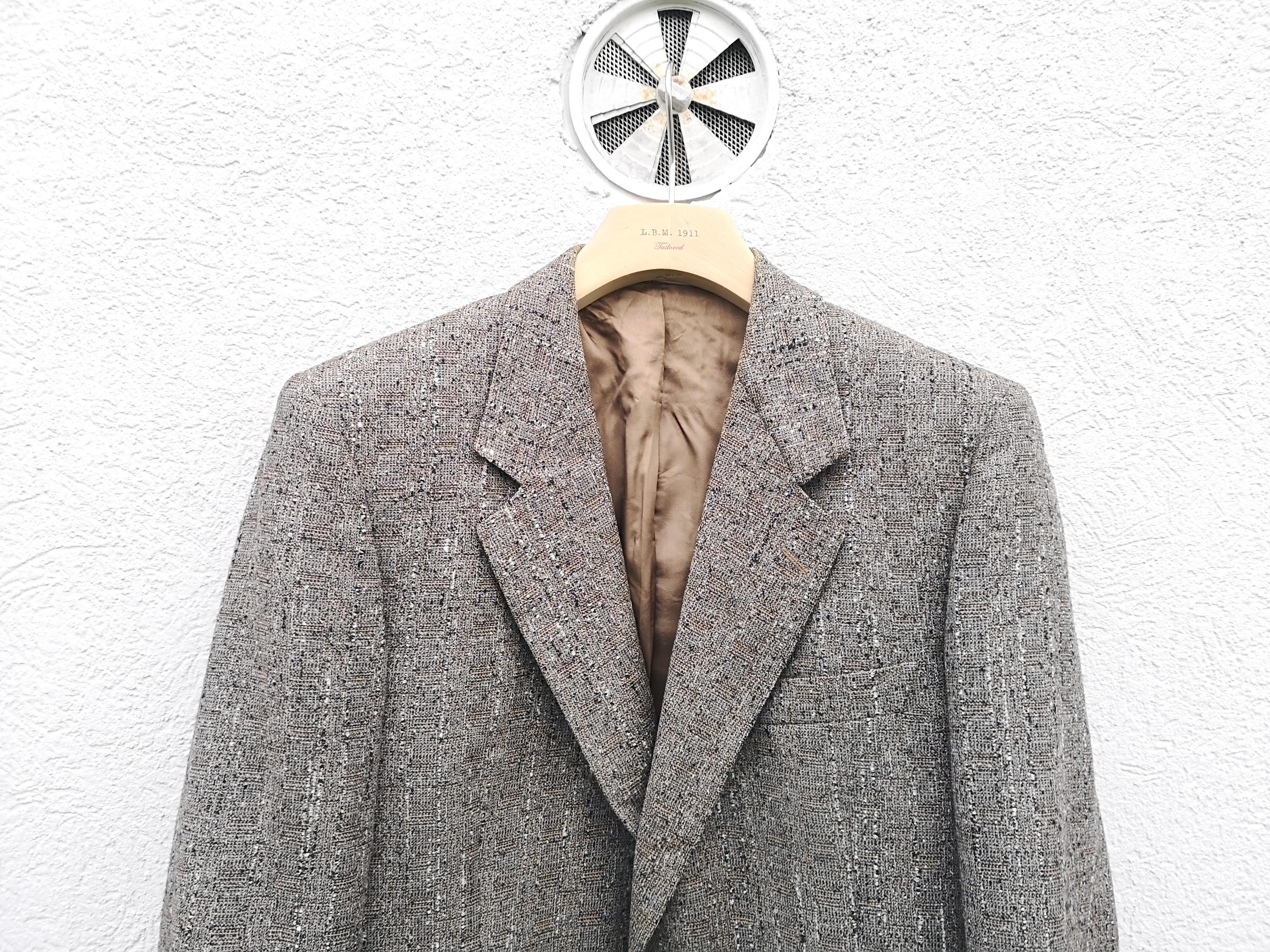 BALLSEY×luigi bottoウールシルクパンツスーツ38濃茶中古美品 Vintage 1970s Luigi Botto Virgin Wool Sport Coat - Made in Italy
