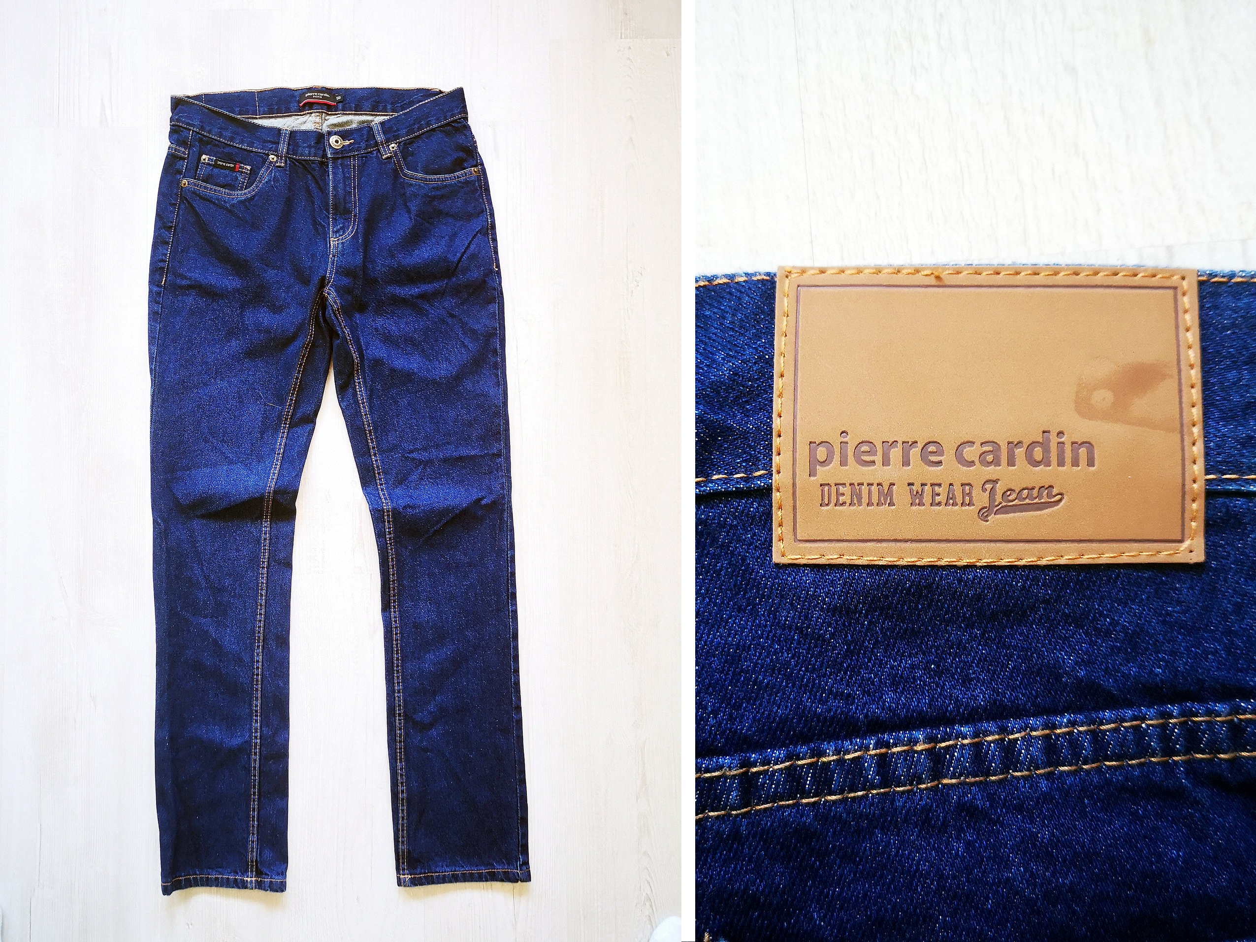 Vintage Pierre Cardin Slim Jeans Mens Tapered Fit Denim Pants 50 Medium
