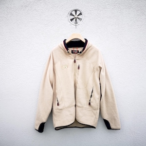 Beige FILA  Fleece  Jacket  size Large/Extra Large - Vintage Sport Sweater