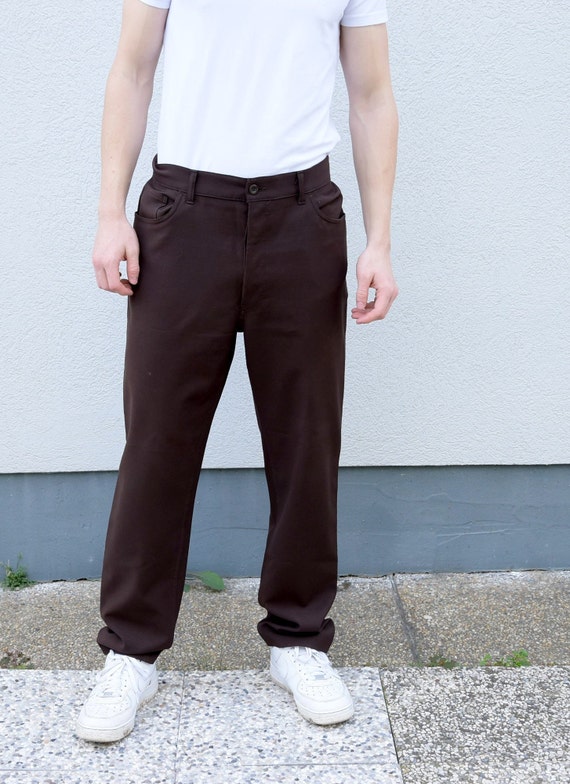 90 hommes SISLEY Trousers.Dark Brown droit jambe formelle formelle jambe pantalon masculine homme mode homme Style cadeau pour lui, de taille moyenne, M d5c5e3 90 hommes SISLEY Trousers.Dark Brown droit jambe formelle formelle jambe pantalon masculine homme mode homme Style cadeau pour lui, de taille moyenne, M d5c5e3