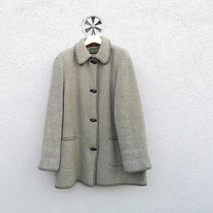 1980s Vintage Loden Wool Coat: Oversized Austrian Winter Jacket