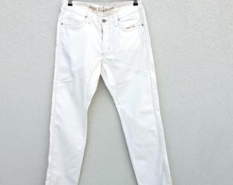 Dolce Gabbana White Jeans / D&G Men Jeans / Unisex White Jeans