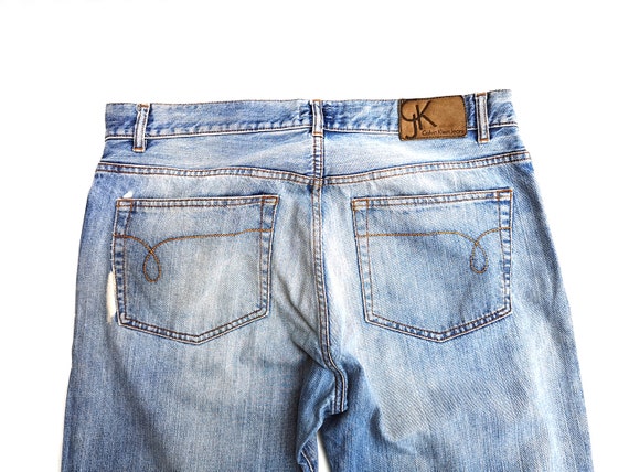 Vntg  90s CALVIN KLEIN Jeans size  36'' - Straigh… - image 5