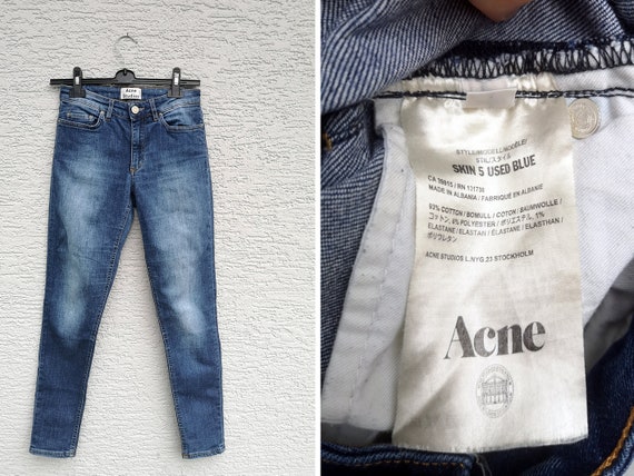 Acne Studios Womens Jeans Stretch Skinny Fit 5 Used Blue - Etsy