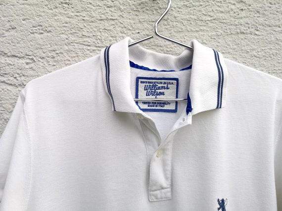 Vintage 80s Wilson White Polo Shirt Men's  size L… - image 4