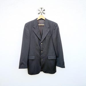Vintage Hugo Boss Anzugjacke | Anthrazitgraues Sakko, Größe 94/38L, Eleganter Business Blazer