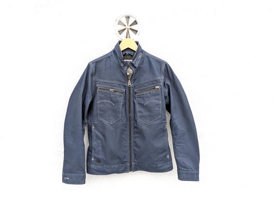 G-Star RAW Cropped Denim Jacket : Men’s Size Large, Blue-Grey Streetwear