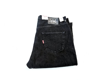 Jean noir ample Y2K : Deadstock baggy style hip hop (W40 L34)