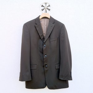 Vintage Hugo Boss Brown Wool Blazer, Size 50, Sartorial Menswear