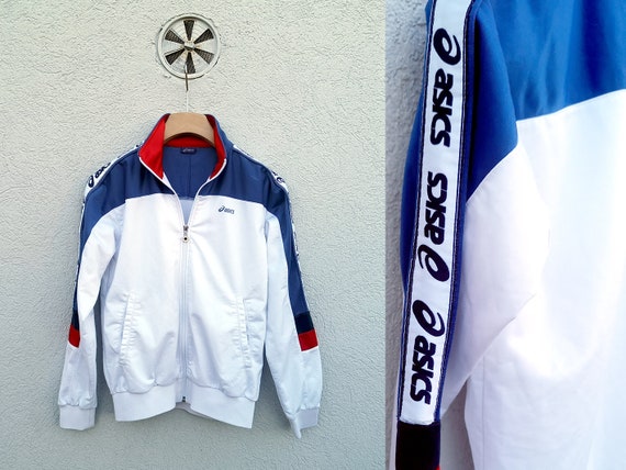 Vintage 90s ASICS Track Jacket | Womens  Color Bl… - image 1