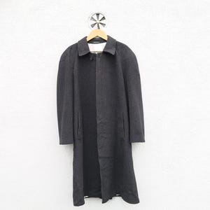 Vintage 70s Lebole Italian Cashmere Wool Overcoat - Men&#39;s Gray Designer Coat