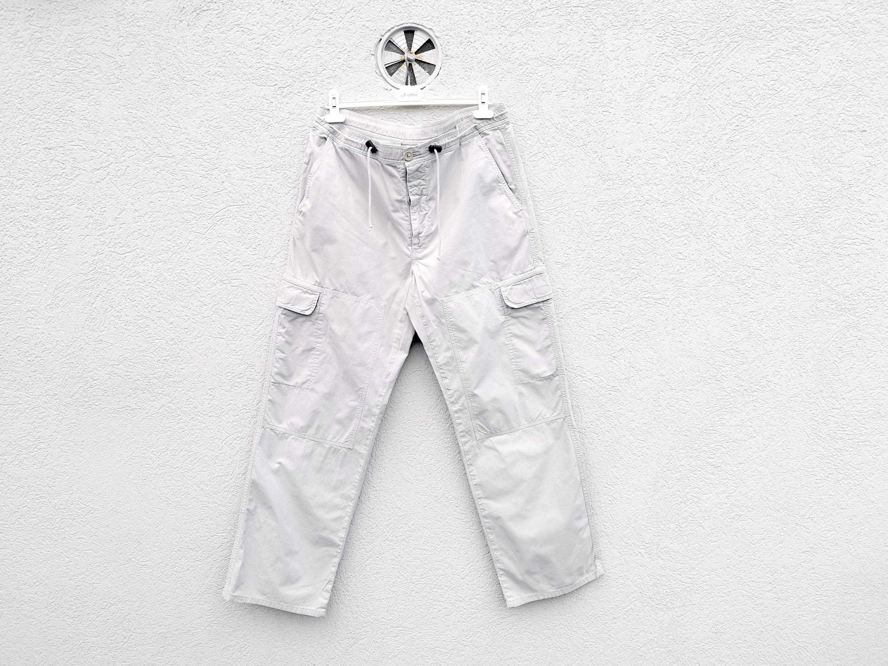 Vintage North Sails Cargo Pants: Men's Ecru White Workwear Trousers