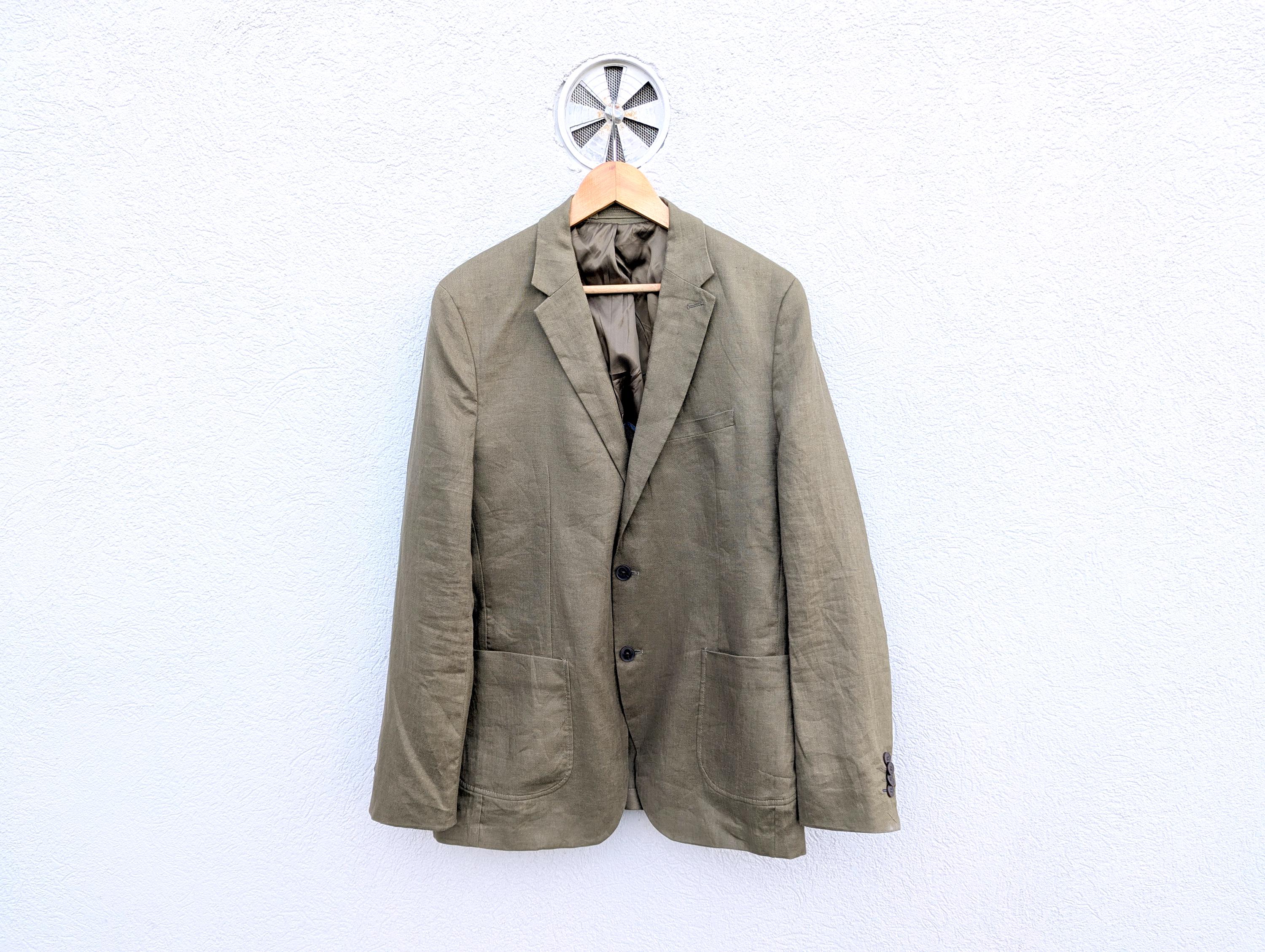 Vintage Jules Olive Green Linen Blazer, Fashionable Sport Coat 