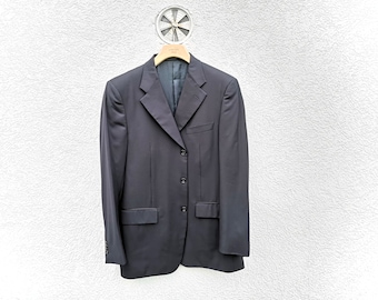 Corneliani Linea Sartoria Blazer: Dunkelblaue Wolle Quiet Luxury Menswear Italy Größe 50R