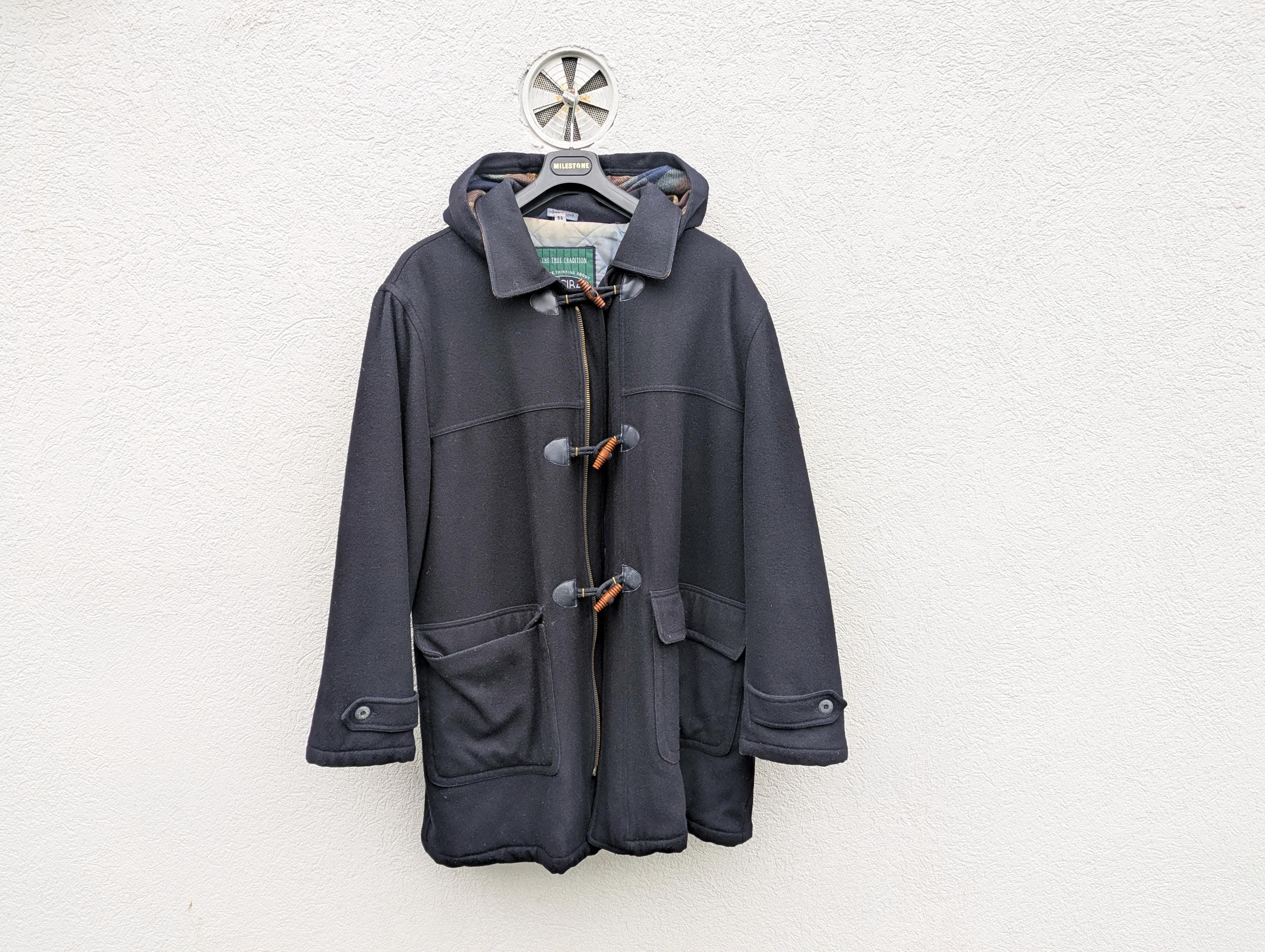 Vintage 90s Faciba Blue Wool Duffle Coat Men's 58 (XXL) – Hooded