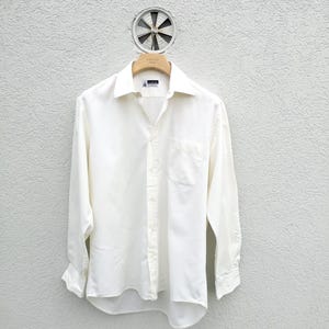 Lanvin Classique Vintage Cotton Shirt | Pale Yellow, Men&#39;s Size 40 (15 3/4) Long Sleeve