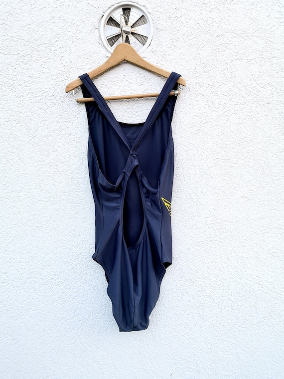Vintage 90s ARENA Navy Blue Sport Swinsuit for Wo… - image 3