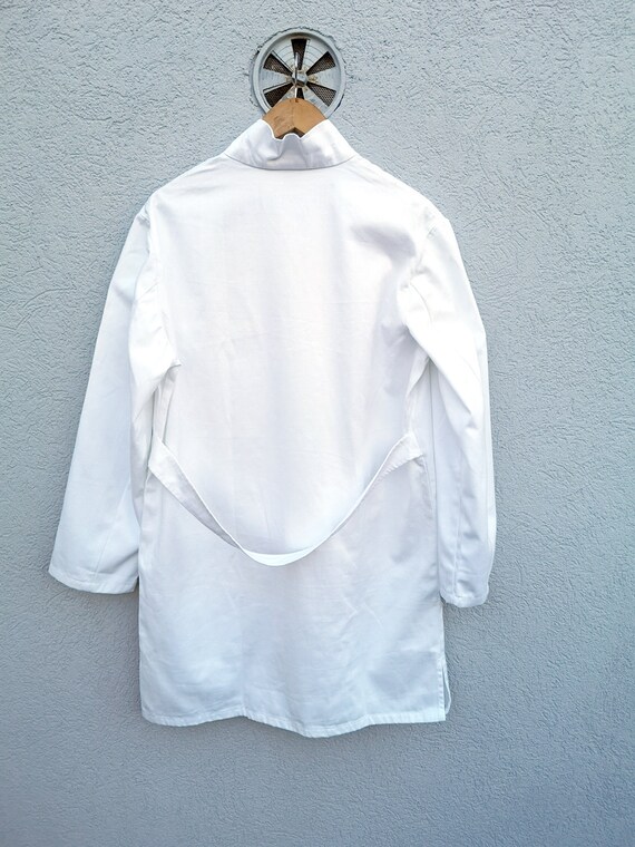 Classic White Medical Overcoat Vintage Men's Sanfor… Gem