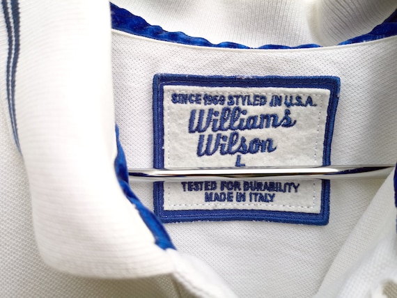 Vintage 80s Wilson White Polo Shirt Men's  size L… - image 7