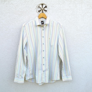 Vintage Daniel Hechter Striped Shirt  XL ,Long Sleeve Maritime Sailing Nautical Top for Men