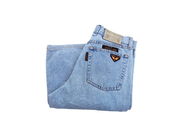 90s Avirex Boyfriend Jeans in Stone Washed Denim Made in Italy