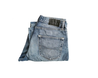 Vaqueros holgados Hugo Boss Vintage 90s - Denim lavado a la piedra (W31 L28)