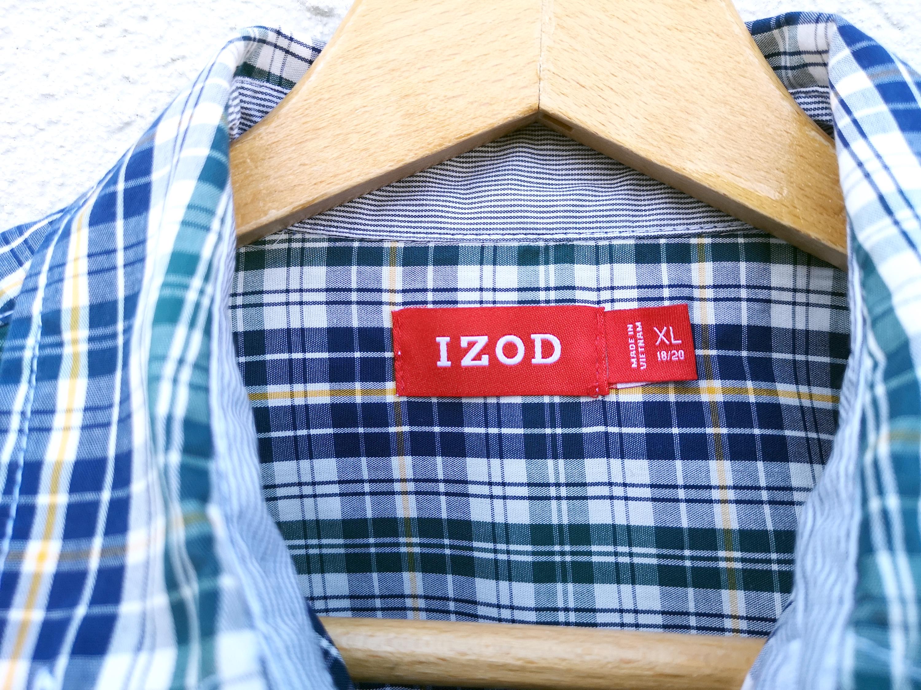 Vintage 70s Izod Green Blue Plaid Shirt Small - Etsy