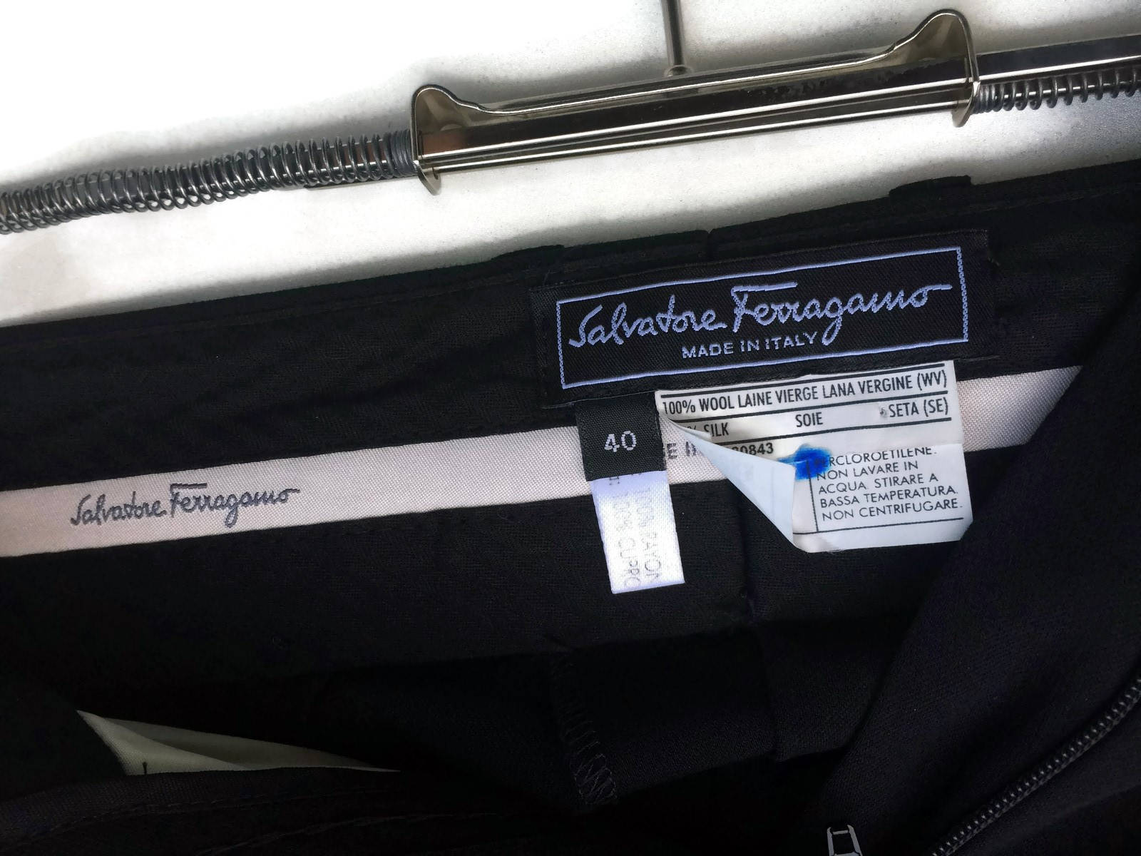 Vintage Salvatore Ferragamo Wool Palazzo Trousers - IT 40