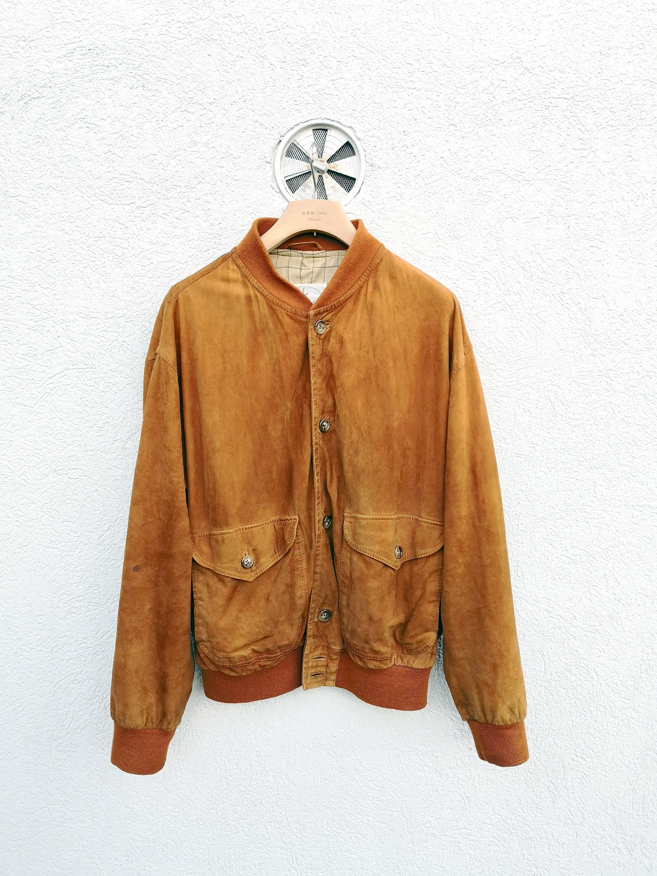 Brooksfield Tan Suede Leather Jacket - Men's Size 54 - Vera Brooksfield Tan Suede Leather Jacket - Men's Size 54 - Vera