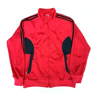 Vintage ADIDAS Red Track jacket , Colour Block ,  Sportswear,  Activewear & Athleisure