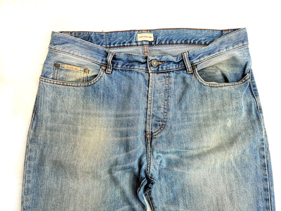 Vntg  90s CALVIN KLEIN Jeans size  36'' - Straigh… - image 4