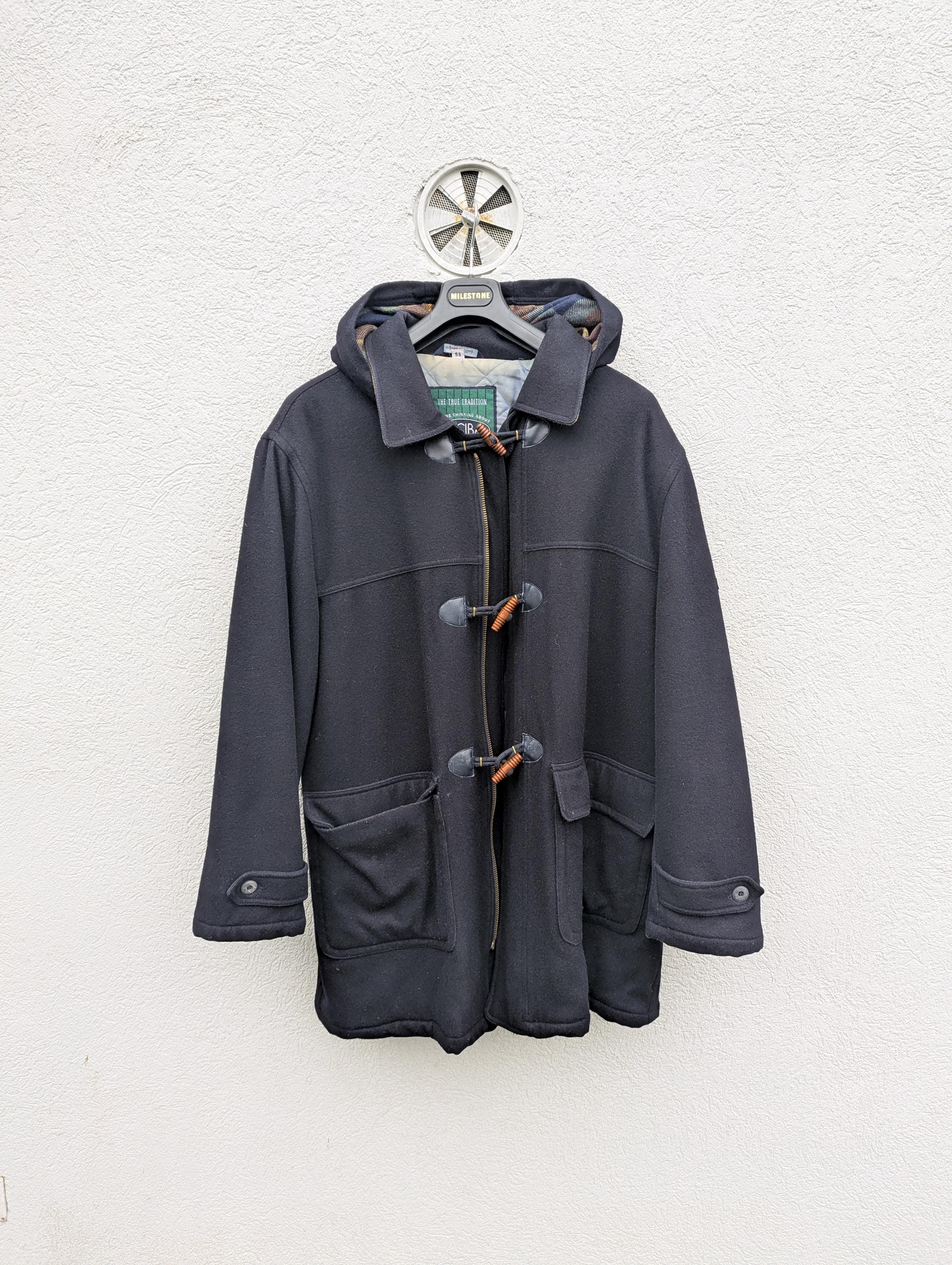 Vintage 90s Faciba Blue Wool Duffle Coat Men's 58 (XXL) – Hooded