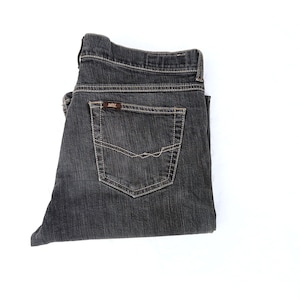 Italian Classic Vintage RIFLE Gray Jeans for Men – Stretch Fit Denim, Straight-Leg, Relaxed Style