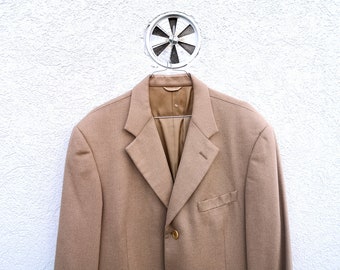 Vintage CERRUTI 1881 Sport Coat Beige Camel Wool Men's Size 52
