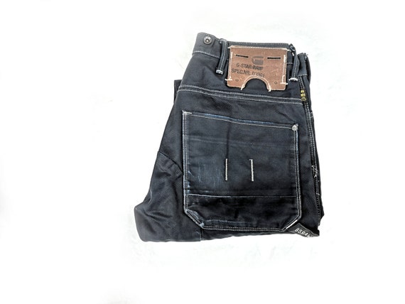 Nutteloos gebonden Huisje Buy G-STAR 3301 Slim Jeans Mens Dark Blue Button Fly Waxed Jeans Online in  India - Etsy