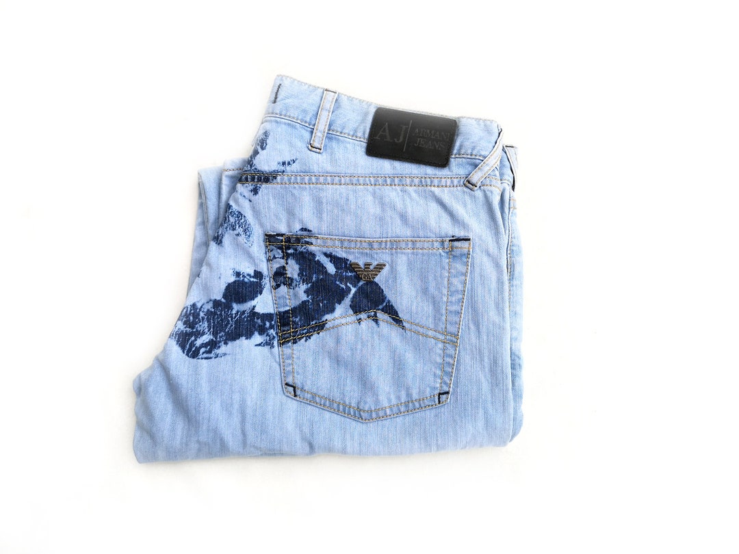 Armani Jeans Indigo 009 Series Men's Regular Fit Light - Etsy Canada