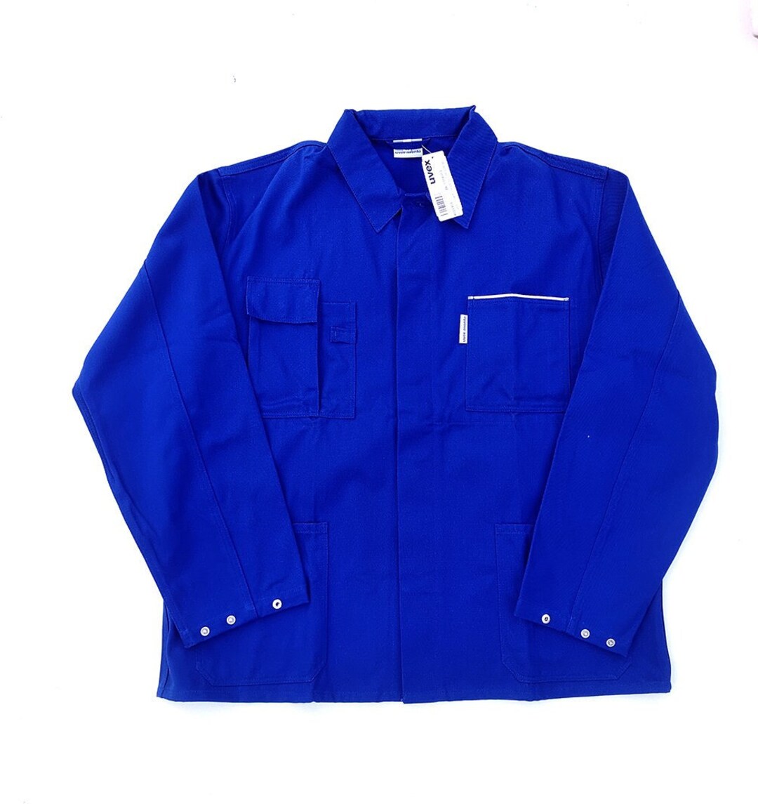 Vintage UVEX Blue German Moleskin Chore Coat XL: Deadstock